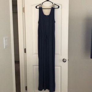 Navy maxi dress